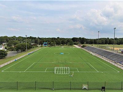 Aerial view of AACC's soccer field